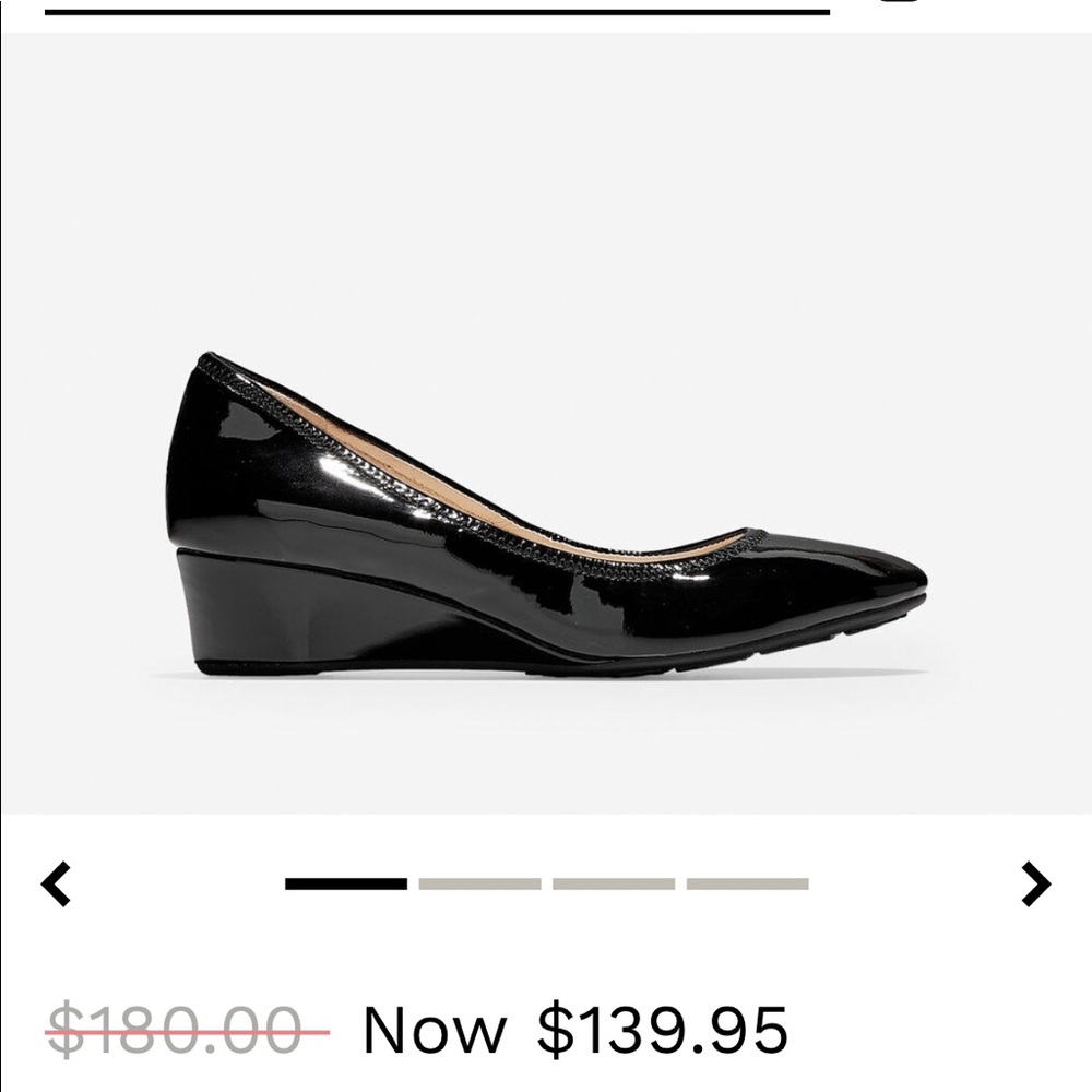 Cole Haan Sadie Wedge | Black Patent Leather